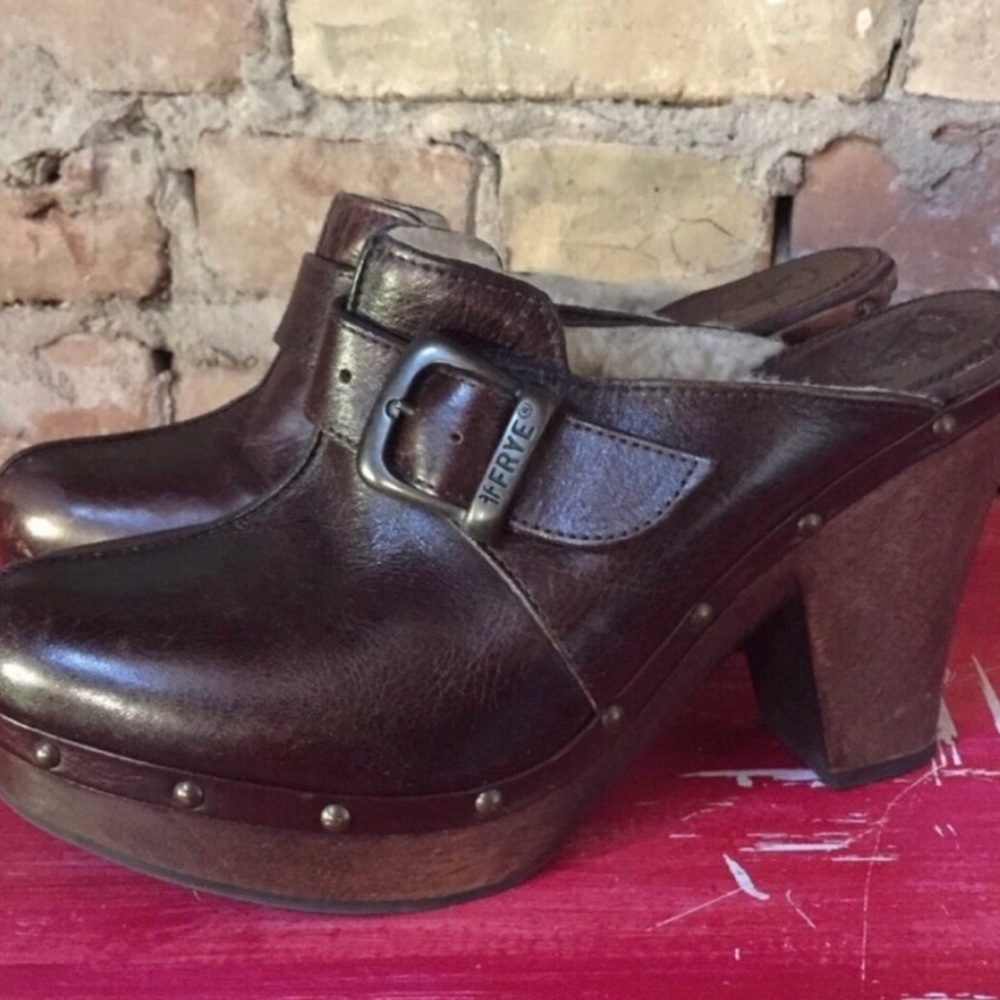 Auth FRYE “Mara” Mules Sz 8.5